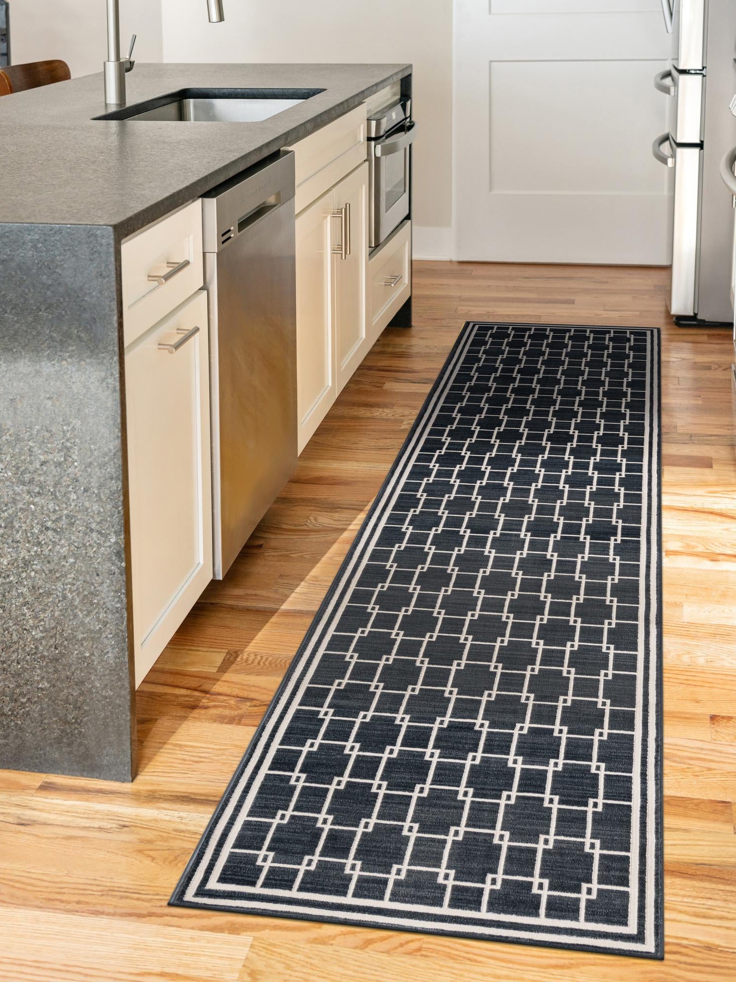 Navy Blue 2' 7 x 10' Jill Zarin Uptown Runner Area Rug 70% Polypropylene & 30% Polyester  Contemporary Carpet for Living, Dining, Office, Bedroom for Sale at Rug Engine
