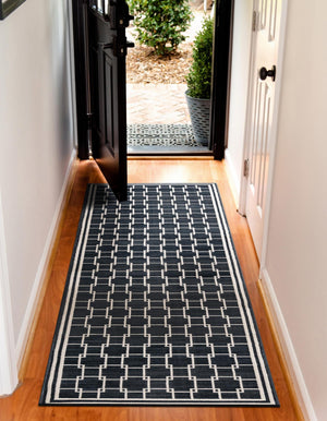 Navy Blue 2' 7 x 12' Jill Zarin Uptown Runner Area Rug 70% Polypropylene & 30% Polyester  Contemporary Carpet for Living, Dining, Office, Bedroom for Sale at Rug Engine