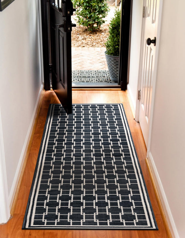 Navy Blue 2' 7 x 10' Jill Zarin Uptown Runner Area Rug 70% Polypropylene & 30% Polyester  Contemporary Carpet for Living, Dining, Office, Bedroom for Sale at Rug Engine