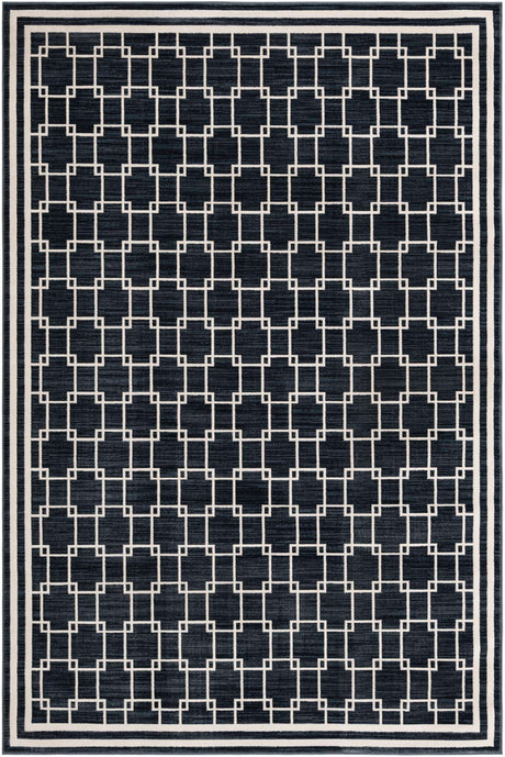 Navy Blue 6' 1 x 9' Jill Zarin Uptown Rectangle Area Rug 70% Polypropylene & 30% Polyester  Contemporary Carpet for Living, Dining, Office, Bedroom for Sale at Rug Engine