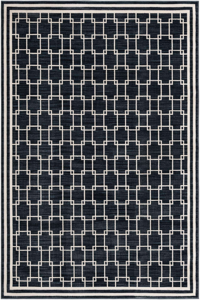 Navy Blue 6' 1 x 9' Jill Zarin Uptown Rectangle Area Rug 70% Polypropylene & 30% Polyester  Contemporary Carpet for Living, Dining, Office, Bedroom for Sale at Rug Engine