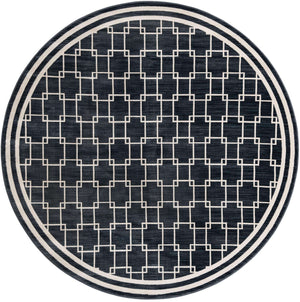 Navy Blue 7' 10 x 7' 10 Jill Zarin Uptown Round Area Rug 70% Polypropylene & 30% Polyester  Contemporary Carpet for Living, Dining, Office, Bedroom for Sale at Rug Engine