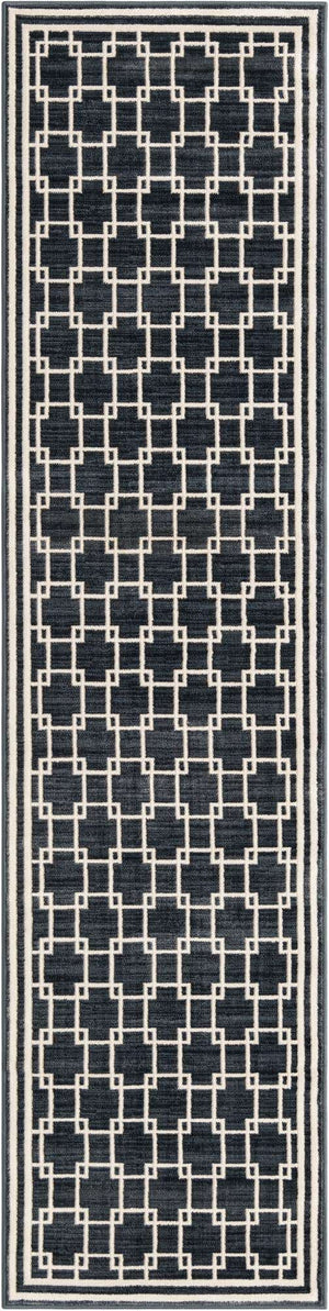 Navy Blue 2' x 8' Jill Zarin Uptown Runner Area Rug 70% Polypropylene & 30% Polyester  Contemporary Carpet for Living, Dining, Office, Bedroom for Sale at Rug Engine