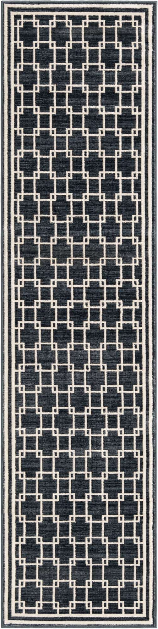 Navy Blue 2' x 8' Jill Zarin Uptown Runner Area Rug 70% Polypropylene & 30% Polyester  Contemporary Carpet for Living, Dining, Office, Bedroom for Sale at Rug Engine