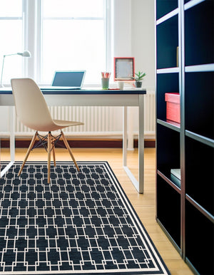 Navy Blue 10' x 10' Jill Zarin Uptown Square Area Rug 70% Polypropylene & 30% Polyester  Contemporary Carpet for Living, Dining, Office, Bedroom for Sale at Rug Engine