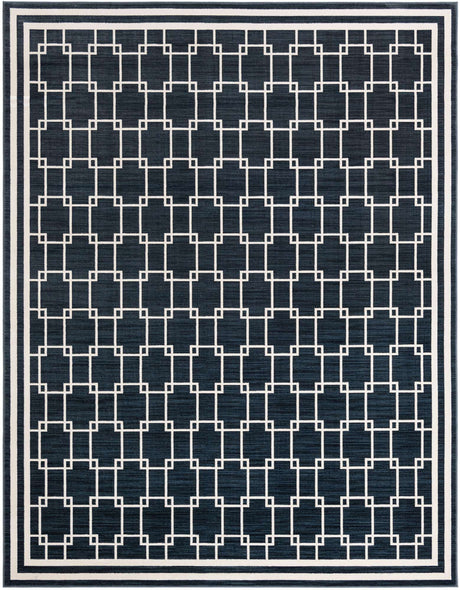 Navy Blue 7' 10 x 10' Jill Zarin Uptown Rectangle Area Rug 70% Polypropylene & 30% Polyester  Contemporary Carpet for Living, Dining, Office, Bedroom for Sale at Rug Engine