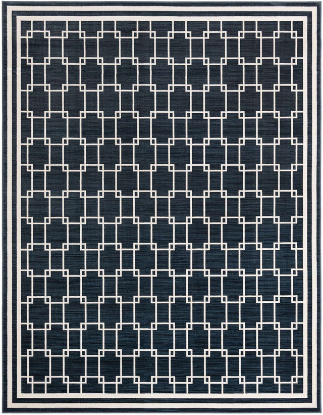 Navy Blue 7' 10 x 10' Jill Zarin Uptown Rectangle Area Rug 70% Polypropylene & 30% Polyester  Contemporary Carpet for Living, Dining, Office, Bedroom for Sale at Rug Engine