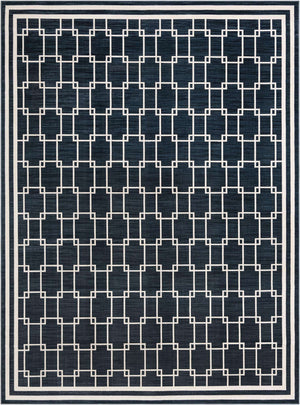 Navy Blue 9' x 12' Jill Zarin Uptown Rectangle Area Rug 70% Polypropylene & 30% Polyester  Contemporary Carpet for Living, Dining, Office, Bedroom for Sale at Rug Engine