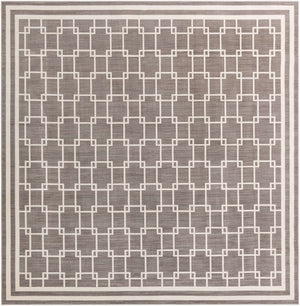 Gray 10' x 10' Jill Zarin Uptown Square Area Rug 70% Polypropylene & 30% Polyester  Contemporary Carpet for Living, Dining, Office, Bedroom for Sale at Rug Engine