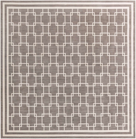 Gray 10' x 10' Jill Zarin Uptown Square Area Rug 70% Polypropylene & 30% Polyester  Contemporary Carpet for Living, Dining, Office, Bedroom for Sale at Rug Engine