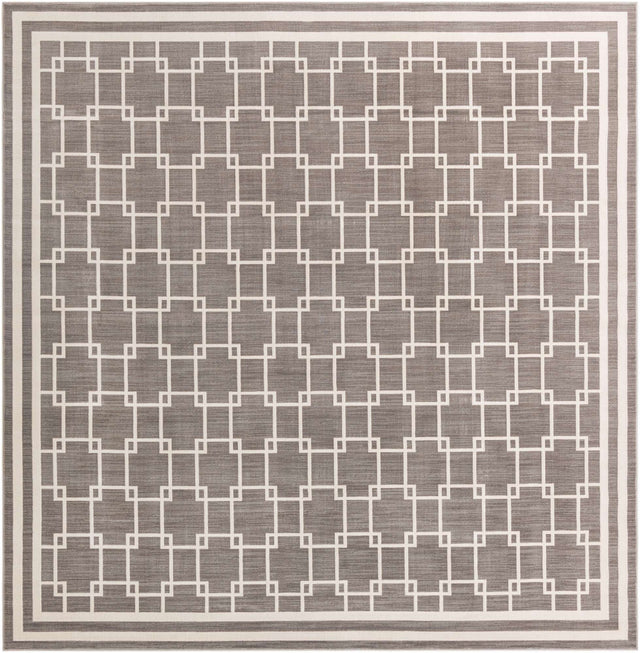 Gray 10' x 10' Jill Zarin Uptown Square Area Rug 70% Polypropylene & 30% Polyester  Contemporary Carpet for Living, Dining, Office, Bedroom for Sale at Rug Engine
