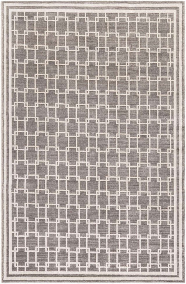 Gray 4' 1 x 6' 1 Jill Zarin Uptown Rectangle Area Rug 70% Polypropylene & 30% Polyester  Contemporary Carpet for Living, Dining, Office, Bedroom for Sale at Rug Engine