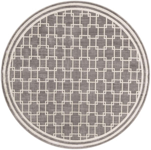 Gray 5' 1 x 5' 1 Jill Zarin Uptown Round Area Rug 70% Polypropylene & 30% Polyester  Contemporary Carpet for Living, Dining, Office, Bedroom for Sale at Rug Engine