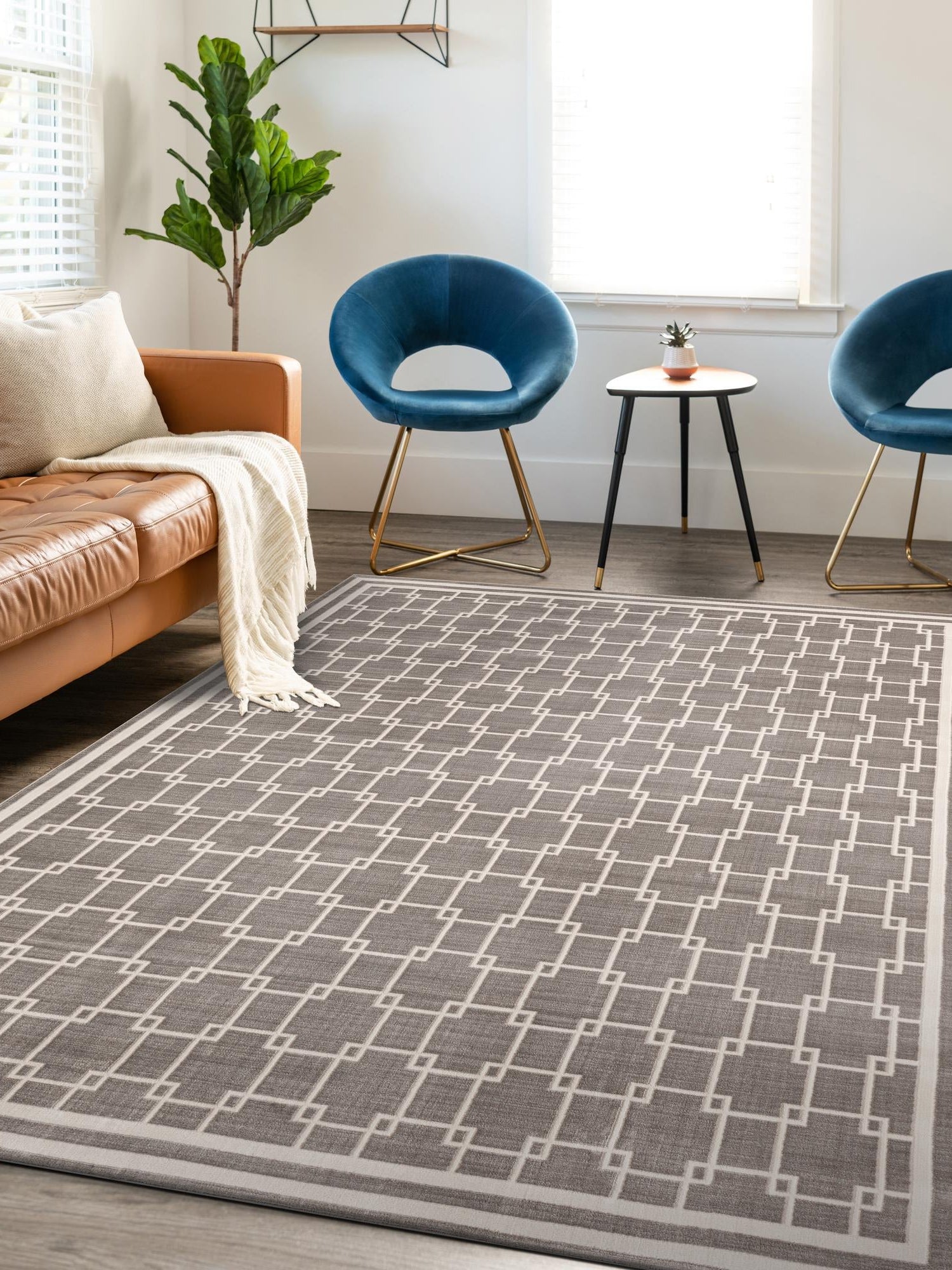 Gray 2' x 3' 1 Jill Zarin Uptown Rectangle Area Rug 70% Polypropylene & 30% Polyester  Contemporary Carpet for Living, Dining, Office, Bedroom for Sale at Rug Engine