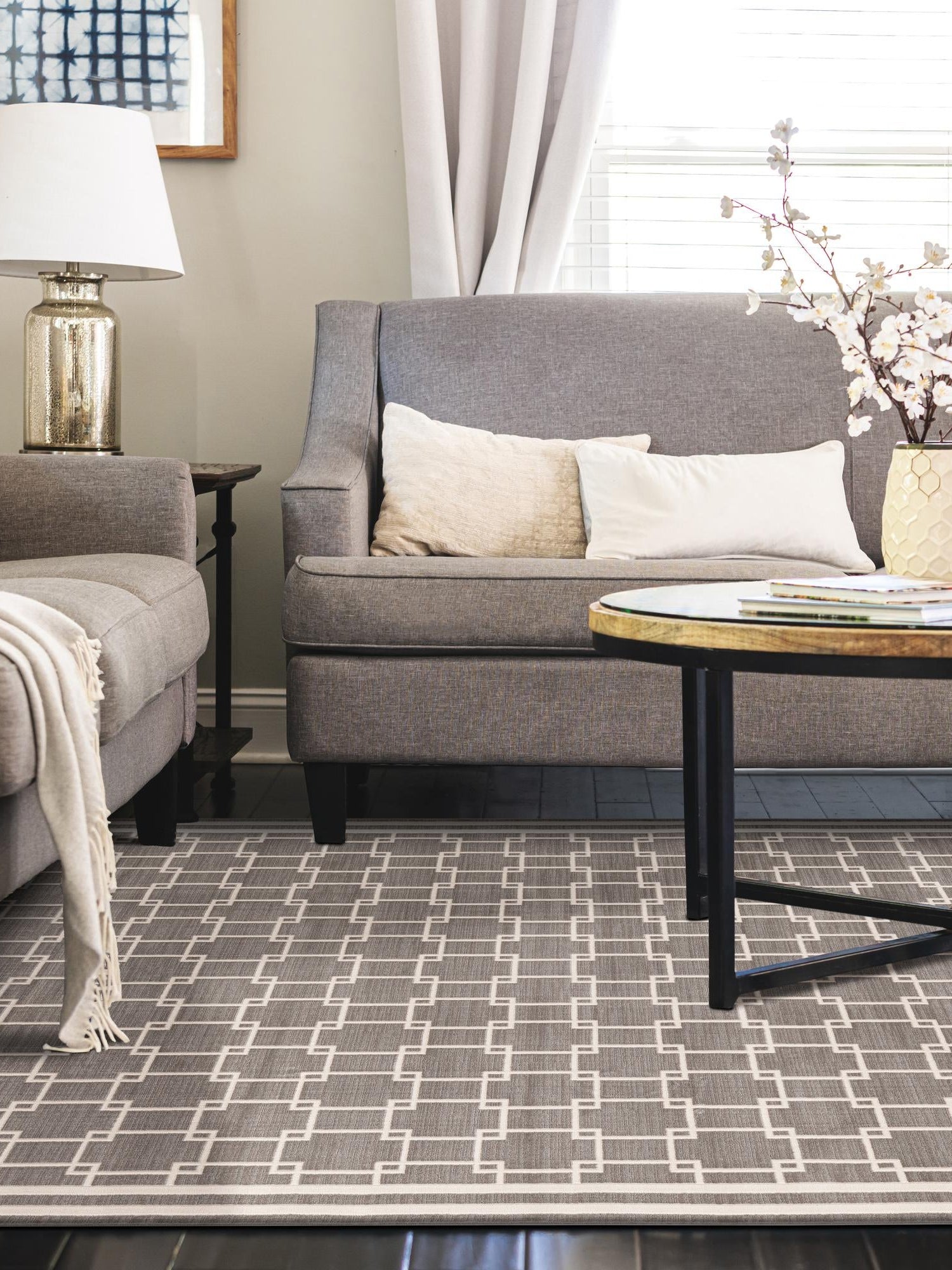 Gray 2' x 3' 1 Jill Zarin Uptown Rectangle Area Rug 70% Polypropylene & 30% Polyester  Contemporary Carpet for Living, Dining, Office, Bedroom for Sale at Rug Engine