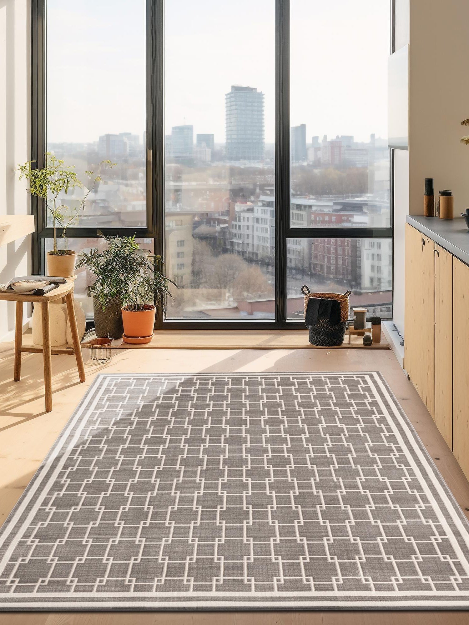 Gray 2' x 3' 1 Jill Zarin Uptown Rectangle Area Rug 70% Polypropylene & 30% Polyester  Contemporary Carpet for Living, Dining, Office, Bedroom for Sale at Rug Engine