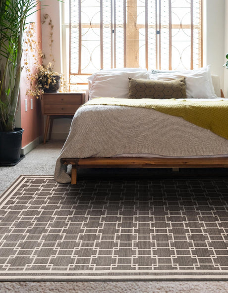 Gray 4' 1 x 6' 1 Jill Zarin Uptown Rectangle Area Rug 70% Polypropylene & 30% Polyester  Contemporary Carpet for Living, Dining, Office, Bedroom for Sale at Rug Engine