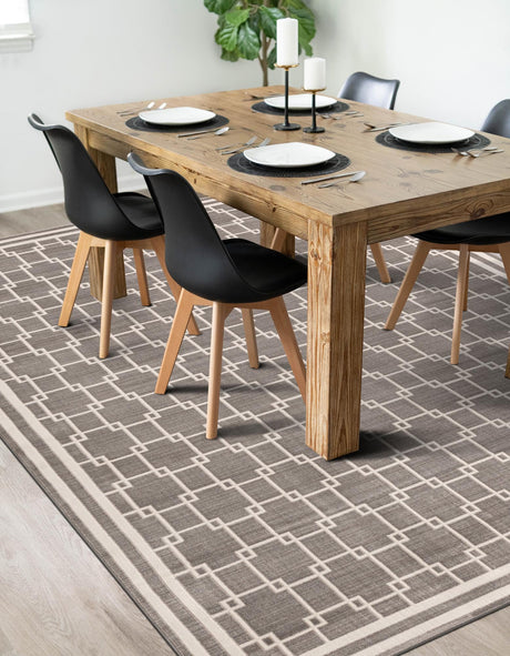 Gray 9' x 12' Jill Zarin Uptown Rectangle Area Rug 70% Polypropylene & 30% Polyester  Contemporary Carpet for Living, Dining, Office, Bedroom for Sale at Rug Engine