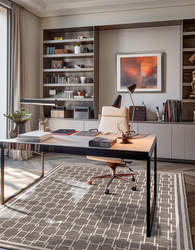 Gray 9' x 12' Jill Zarin Uptown Rectangle Area Rug 70% Polypropylene & 30% Polyester  Contemporary Carpet for Living, Dining, Office, Bedroom for Sale at Rug Engine