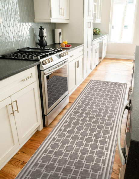 Gray 2' 7 x 10' Jill Zarin Uptown Runner Area Rug 70% Polypropylene & 30% Polyester  Contemporary Carpet for Living, Dining, Office, Bedroom for Sale at Rug Engine