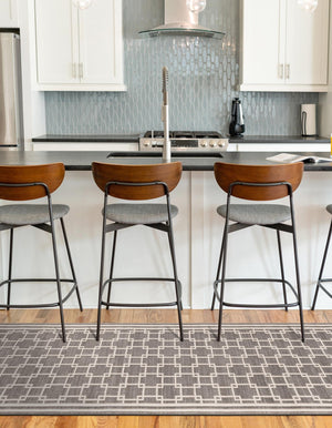 Gray 2' 7 x 10' Jill Zarin Uptown Runner Area Rug 70% Polypropylene & 30% Polyester  Contemporary Carpet for Living, Dining, Office, Bedroom for Sale at Rug Engine