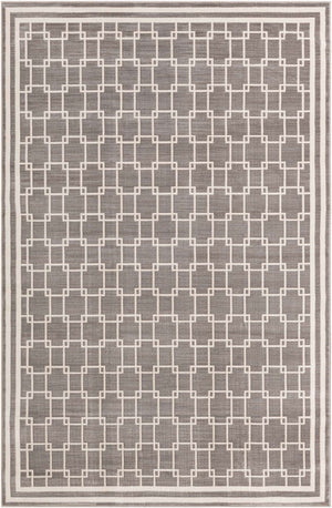 Gray 6' 1 x 9' Jill Zarin Uptown Rectangle Area Rug 70% Polypropylene & 30% Polyester  Contemporary Carpet for Living, Dining, Office, Bedroom for Sale at Rug Engine