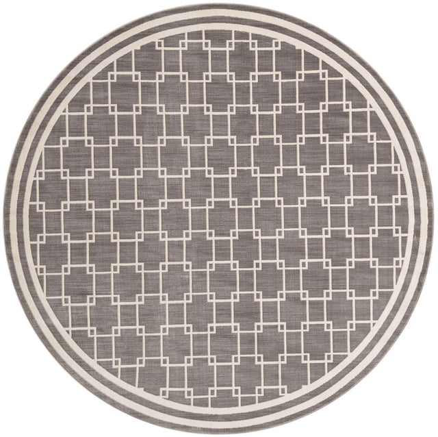 Gray 7' 10 x 7' 10 Jill Zarin Uptown Round Area Rug 70% Polypropylene & 30% Polyester  Contemporary Carpet for Living, Dining, Office, Bedroom for Sale at Rug Engine