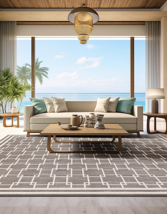 Gray 7' 10 x 7' 10 Jill Zarin Uptown Square Area Rug 70% Polypropylene & 30% Polyester  Contemporary Carpet for Living, Dining, Office, Bedroom for Sale at Rug Engine