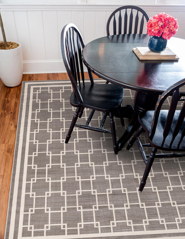Gray 10' x 10' Jill Zarin Uptown Square Area Rug 70% Polypropylene & 30% Polyester  Contemporary Carpet for Living, Dining, Office, Bedroom for Sale at Rug Engine