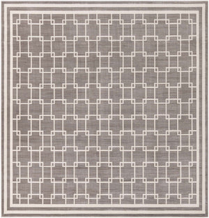 Gray 7' 10 x 7' 10 Jill Zarin Uptown Square Area Rug 70% Polypropylene & 30% Polyester  Contemporary Carpet for Living, Dining, Office, Bedroom for Sale at Rug Engine