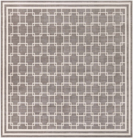 Gray 7' 10 x 7' 10 Jill Zarin Uptown Square Area Rug 70% Polypropylene & 30% Polyester  Contemporary Carpet for Living, Dining, Office, Bedroom for Sale at Rug Engine