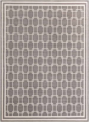 Gray 9' x 12' Jill Zarin Uptown Rectangle Area Rug 70% Polypropylene & 30% Polyester  Contemporary Carpet for Living, Dining, Office, Bedroom for Sale at Rug Engine