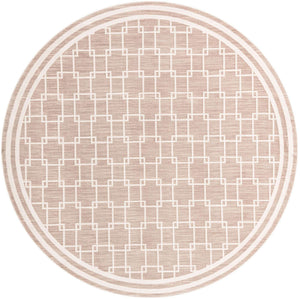 Beige 10' x 10' Jill Zarin Uptown Round Area Rug 70% Polypropylene & 30% Polyester  Contemporary Carpet for Living, Dining, Office, Bedroom for Sale at Rug Engine