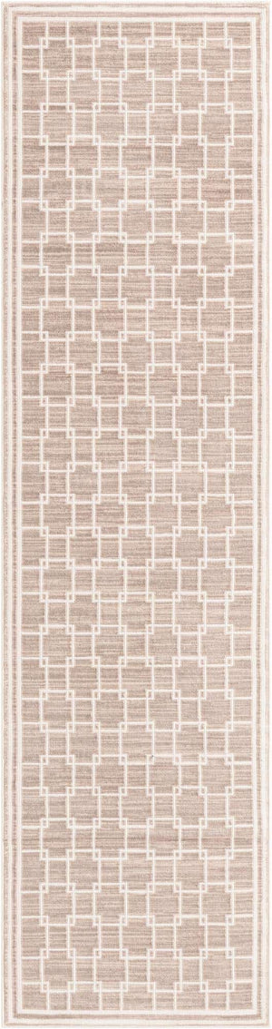 Beige 2' 7 x 10' Jill Zarin Uptown Runner Area Rug 70% Polypropylene & 30% Polyester  Contemporary Carpet for Living, Dining, Office, Bedroom for Sale at Rug Engine