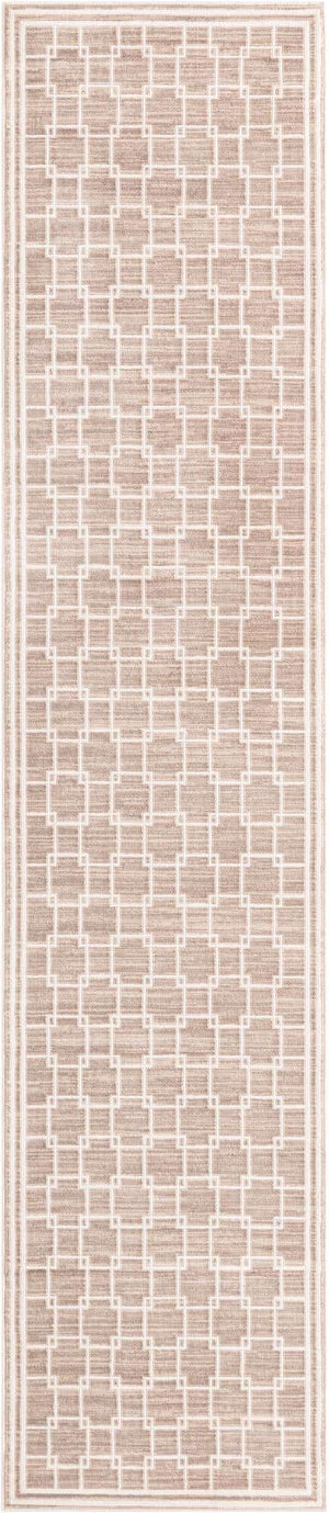 Beige 2' 7 x 12' Jill Zarin Uptown Runner Area Rug 70% Polypropylene & 30% Polyester  Contemporary Carpet for Living, Dining, Office, Bedroom for Sale at Rug Engine