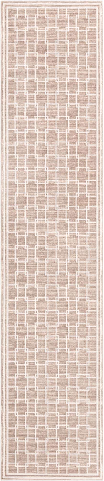Beige 2' 7 x 12' Jill Zarin Uptown Runner Area Rug 70% Polypropylene & 30% Polyester  Contemporary Carpet for Living, Dining, Office, Bedroom for Sale at Rug Engine