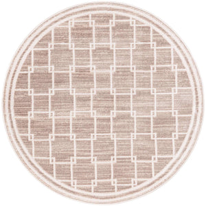 Beige 3' 1 x 3' 1 Jill Zarin Uptown Round Area Rug 70% Polypropylene & 30% Polyester  Contemporary Carpet for Living, Dining, Office, Bedroom for Sale at Rug Engine