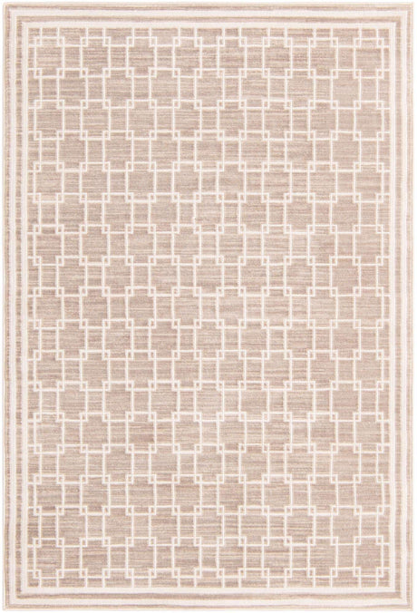 Beige 4' 1 x 6' 1 Jill Zarin Uptown Rectangle Area Rug 70% Polypropylene & 30% Polyester  Contemporary Carpet for Living, Dining, Office, Bedroom for Sale at Rug Engine