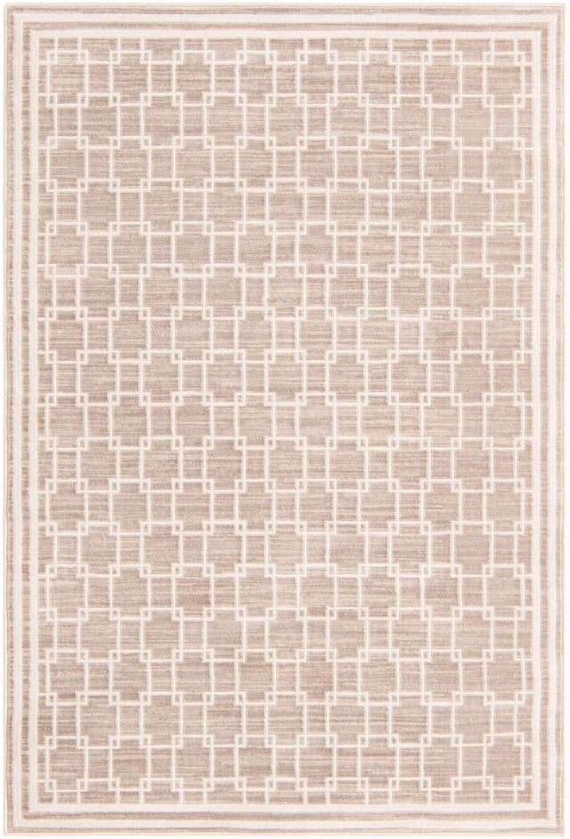 Beige 4' 1 x 6' 1 Jill Zarin Uptown Rectangle Area Rug 70% Polypropylene & 30% Polyester  Contemporary Carpet for Living, Dining, Office, Bedroom for Sale at Rug Engine