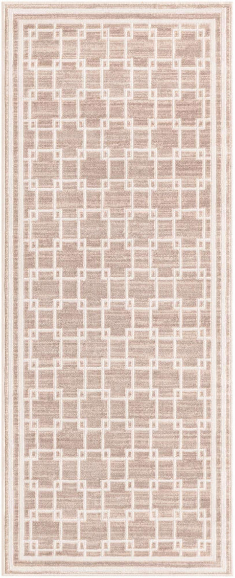 Beige 2' x 5' 1 Jill Zarin Uptown Runner Area Rug 70% Polypropylene & 30% Polyester  Contemporary Carpet for Living, Dining, Office, Bedroom for Sale at Rug Engine