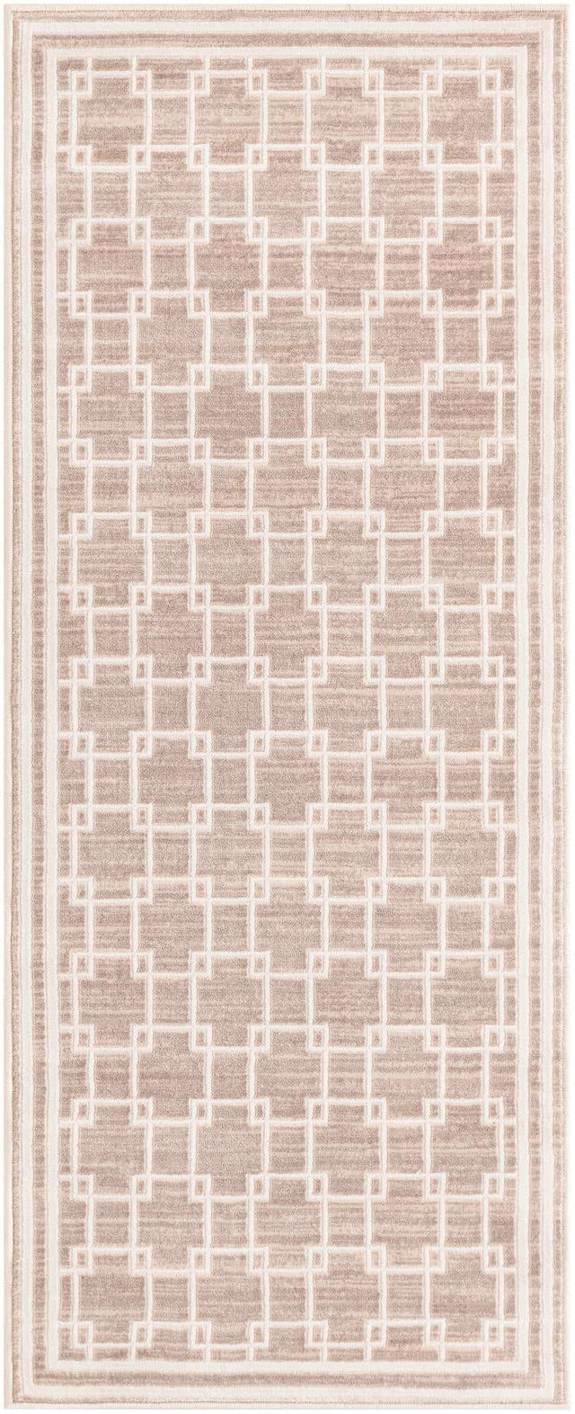 Beige 2' x 5' 1 Jill Zarin Uptown Runner Area Rug 70% Polypropylene & 30% Polyester  Contemporary Carpet for Living, Dining, Office, Bedroom for Sale at Rug Engine
