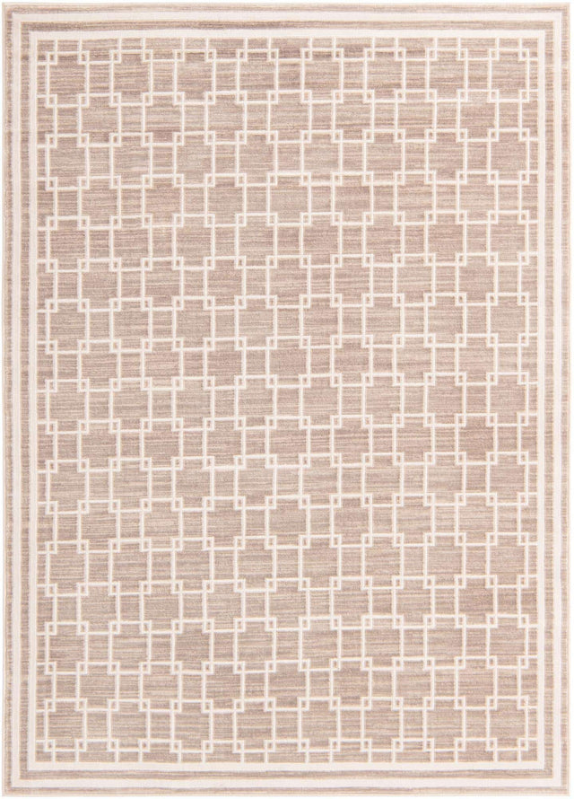 Beige 5' 1 x 7' 1 Jill Zarin Uptown Rectangle Area Rug 70% Polypropylene & 30% Polyester  Contemporary Carpet for Living, Dining, Office, Bedroom for Sale at Rug Engine