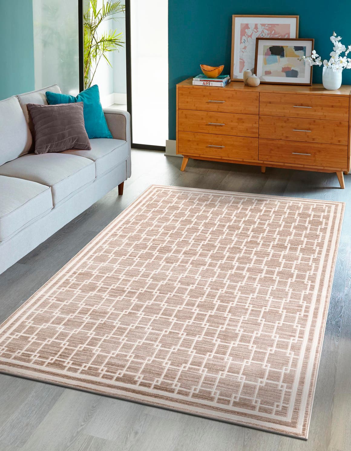 Beige 2' x 3' 1 Jill Zarin Uptown Rectangle Area Rug 70% Polypropylene & 30% Polyester  Contemporary Carpet for Living, Dining, Office, Bedroom for Sale at Rug Engine
