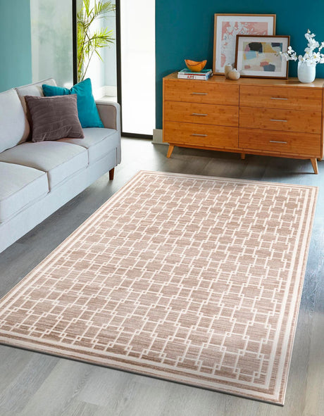 Beige 2' x 3' 1 Jill Zarin Uptown Rectangle Area Rug 70% Polypropylene & 30% Polyester  Contemporary Carpet for Living, Dining, Office, Bedroom for Sale at Rug Engine