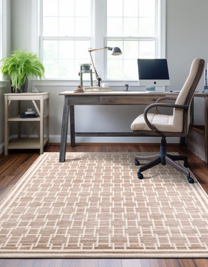 Beige 2' x 3' 1 Jill Zarin Uptown Rectangle Area Rug 70% Polypropylene & 30% Polyester  Contemporary Carpet for Living, Dining, Office, Bedroom for Sale at Rug Engine