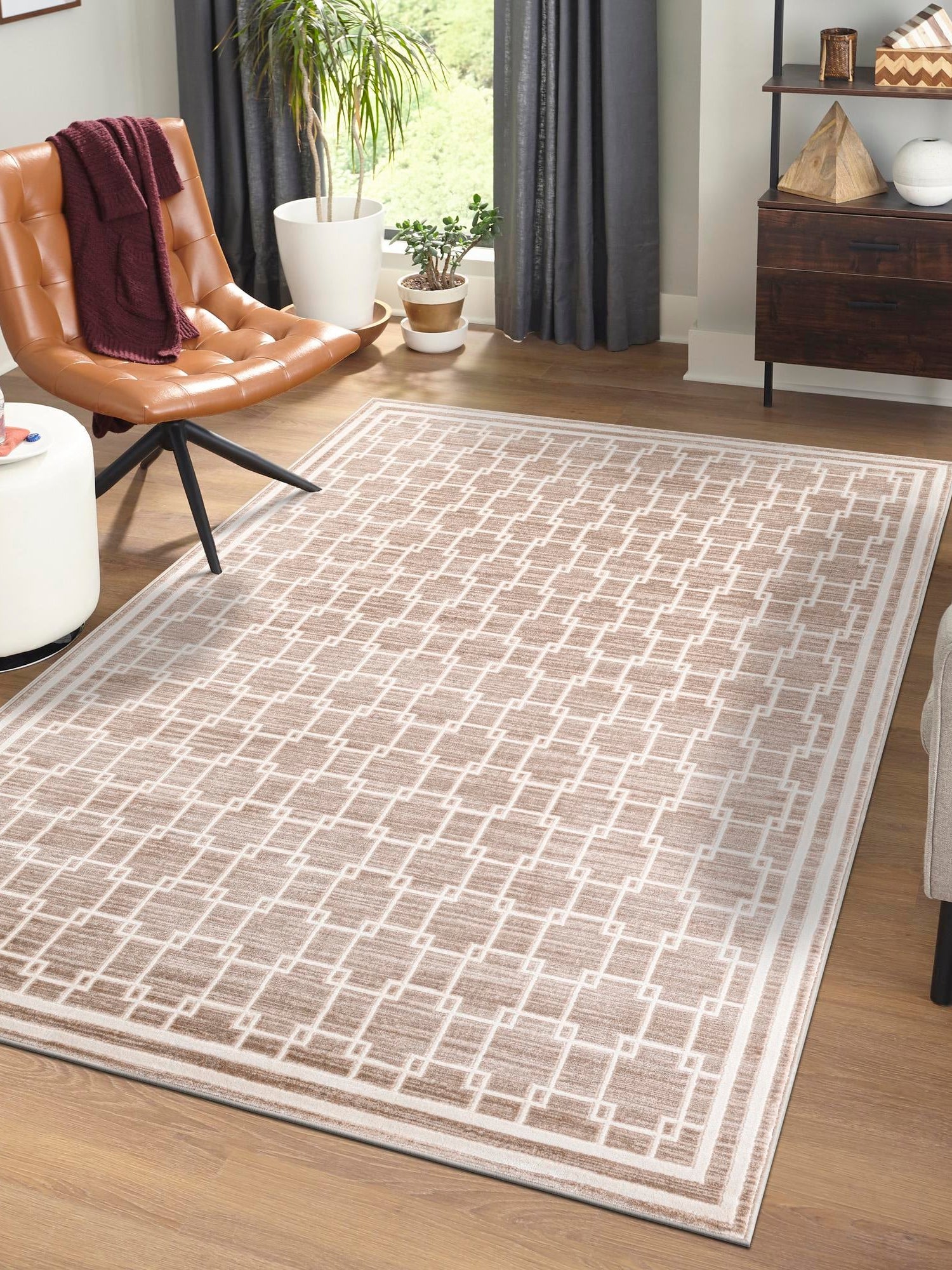 Beige 2' x 3' 1 Jill Zarin Uptown Rectangle Area Rug 70% Polypropylene & 30% Polyester  Contemporary Carpet for Living, Dining, Office, Bedroom for Sale at Rug Engine