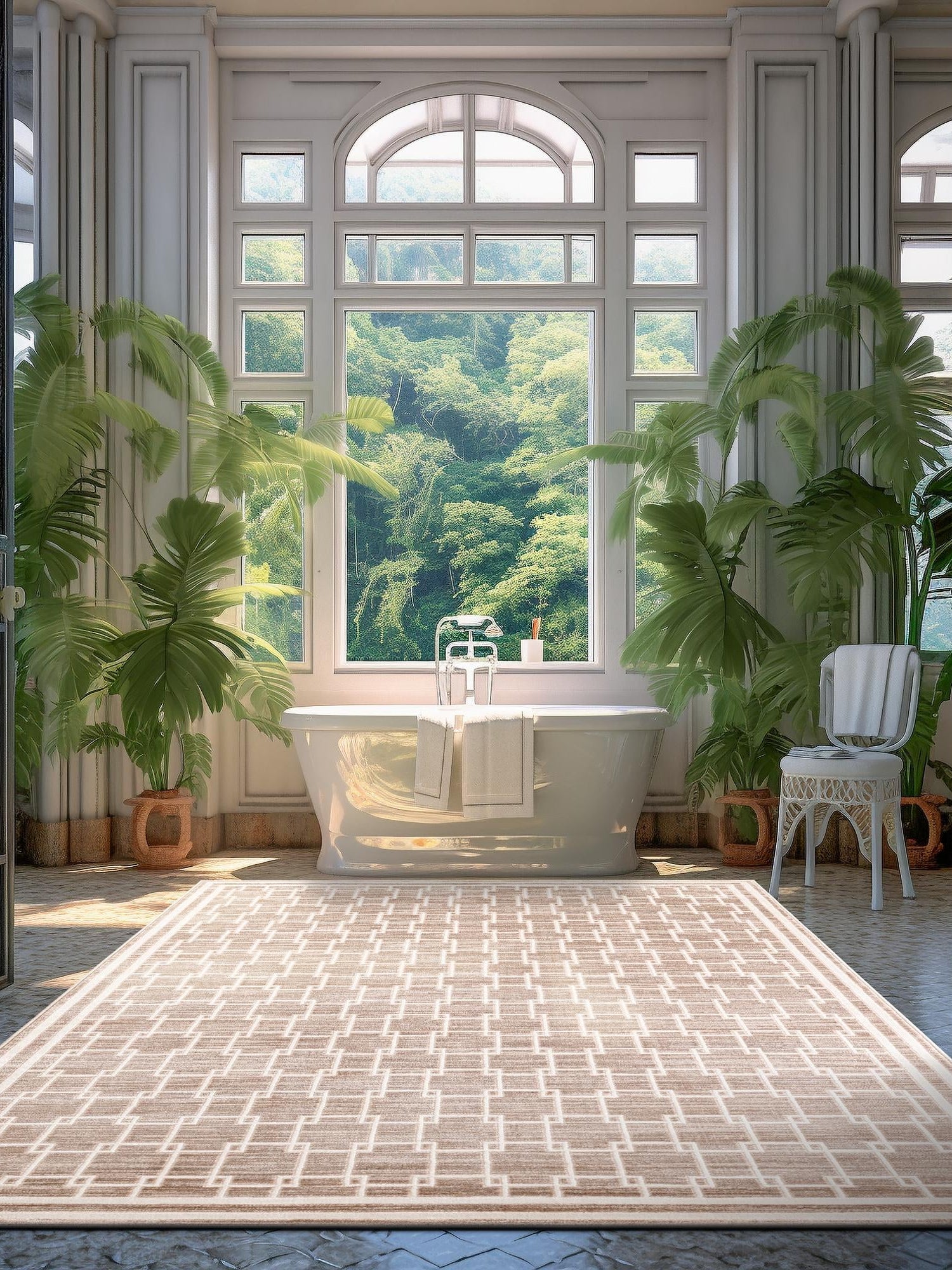 Beige 2' x 3' 1 Jill Zarin Uptown Rectangle Area Rug 70% Polypropylene & 30% Polyester  Contemporary Carpet for Living, Dining, Office, Bedroom for Sale at Rug Engine