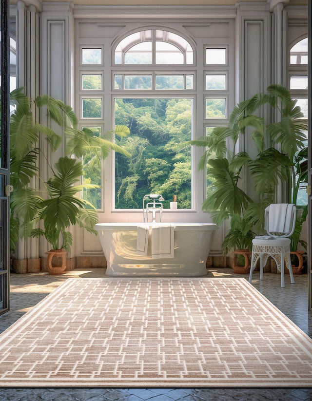 Beige 2' x 3' 1 Jill Zarin Uptown Rectangle Area Rug 70% Polypropylene & 30% Polyester  Contemporary Carpet for Living, Dining, Office, Bedroom for Sale at Rug Engine