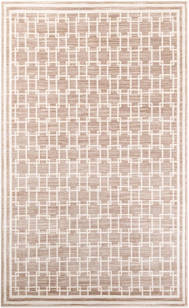 Beige 5' 1 x 8' Jill Zarin Uptown Rectangle Area Rug 70% Polypropylene & 30% Polyester  Contemporary Carpet for Living, Dining, Office, Bedroom for Sale at Rug Engine