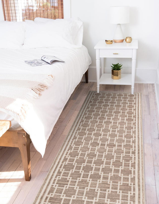 Beige 2' 7 x 10' Jill Zarin Uptown Runner Area Rug 70% Polypropylene & 30% Polyester  Contemporary Carpet for Living, Dining, Office, Bedroom for Sale at Rug Engine